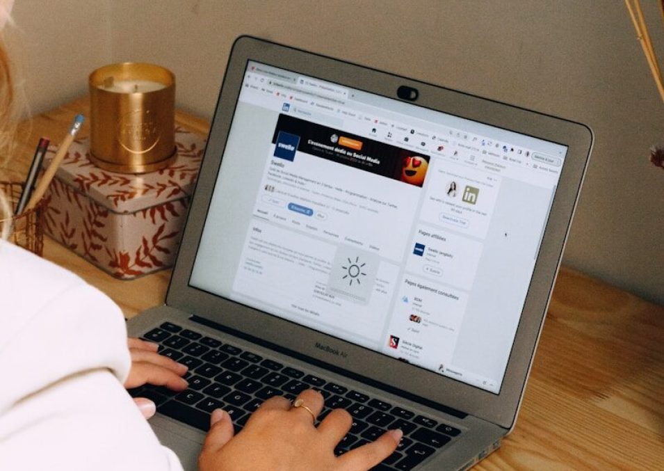 a man using a laptop